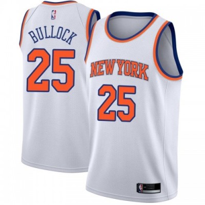 Nike New York Knicks #25 Reggie Bullock White NBA Swingman Association Edition Jersey Men's